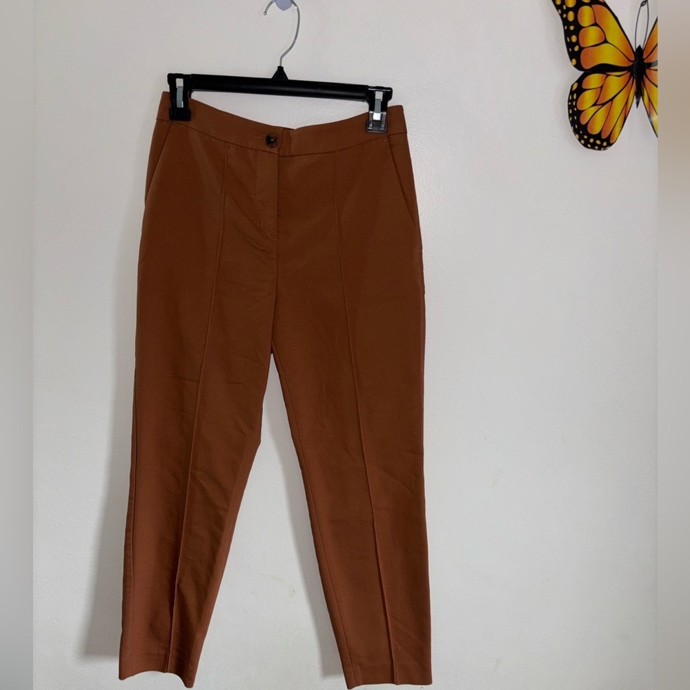 Express Tan Cropped Trousers